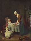 Jean Baptiste Simeon Chardin Canvas Paintings - The Prayer before Meal